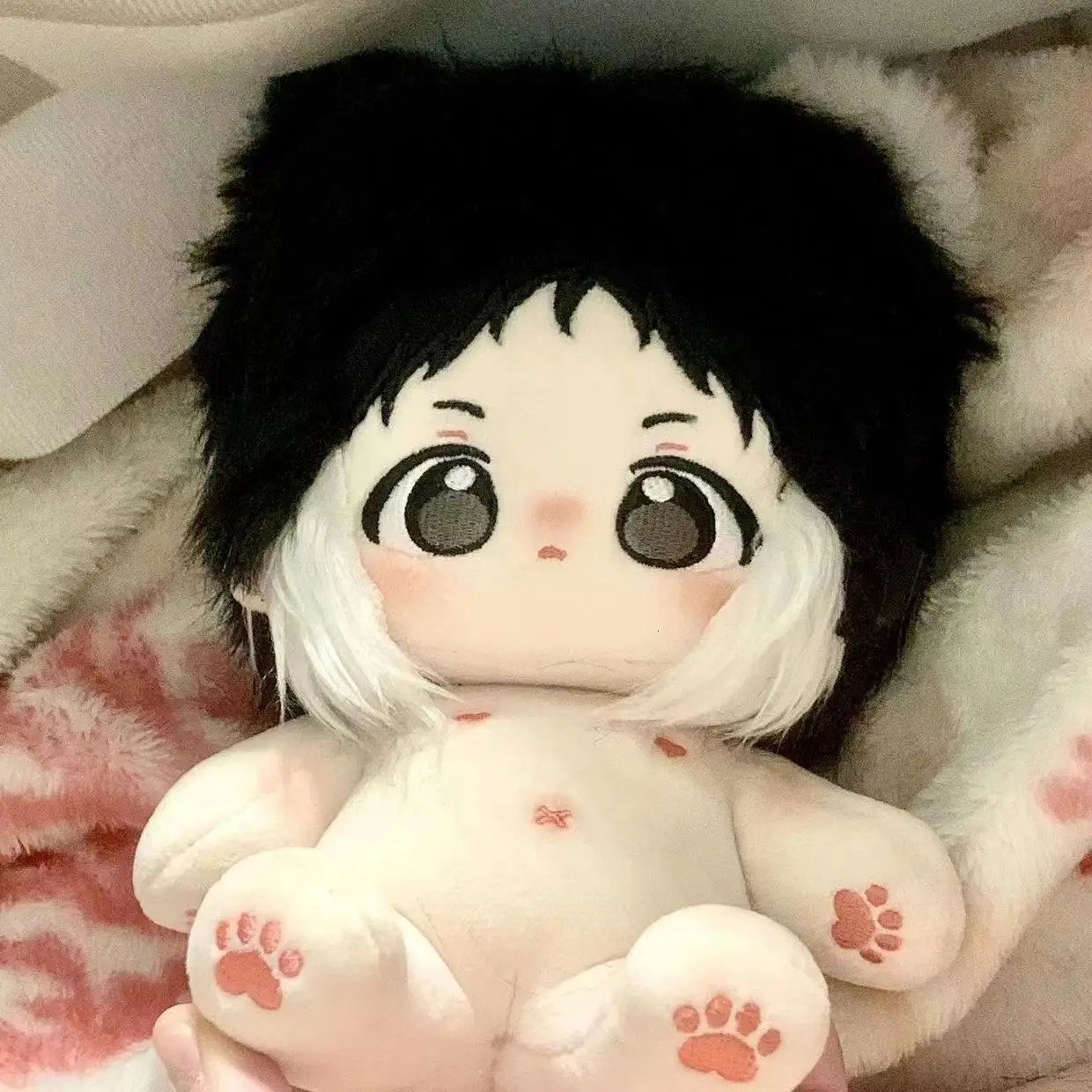 Stuffed Anime Bungo Stray Dogs Ryuunosuke Akutagawa Cotton Dolls Cute 20cm Dress-up Puppet Collectibles Plush Gift Toys for Fans 240603
