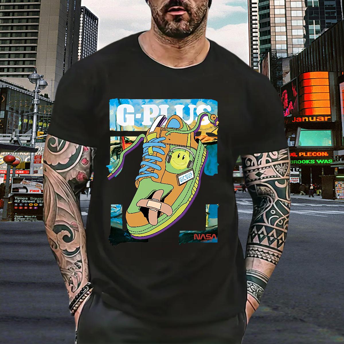 Fashion Casual Men T Shirts Customized Print High Street Hip Hop Tshirts Short sleeve Cotton Soft Loose Fit