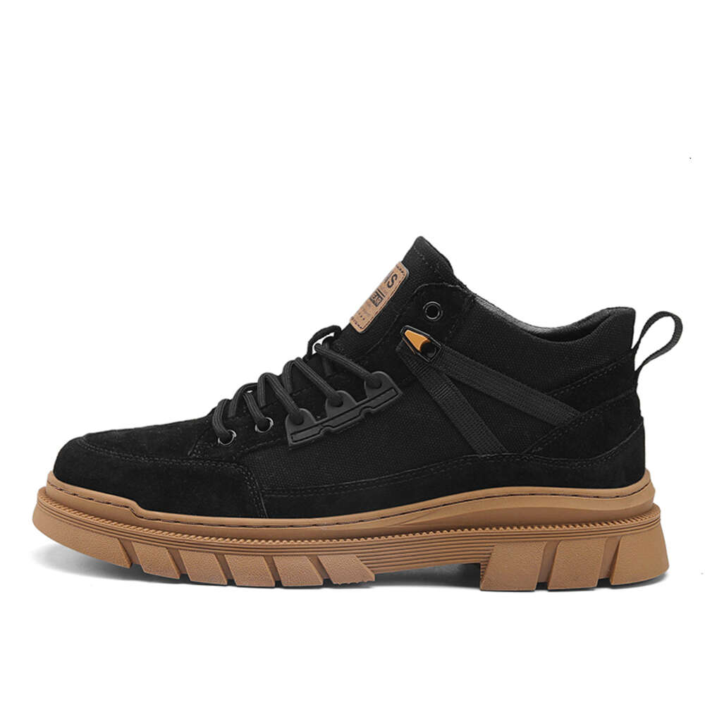 Our direct sales help men's autumn and winter non-slip walking burst lace-up casual shoes