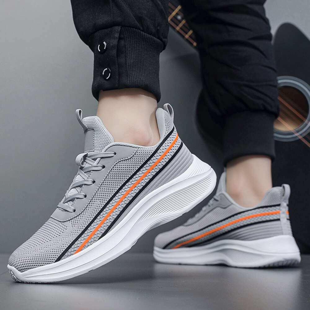 New Fashion Casual Sports Sneakers Breathable Lightweight High Elastic Big Size Running Shoes for Men