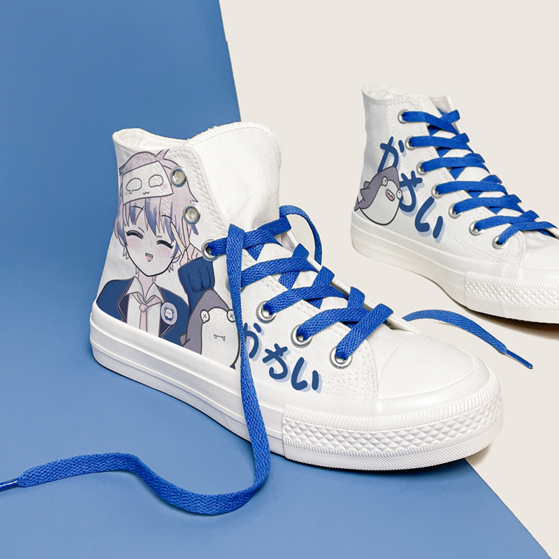 Amy and Michael Lovely Anime Girls Young Students Casual Canvas Shoes Breathable Sports Flat Trainers New Woman Vulcanize Shoes