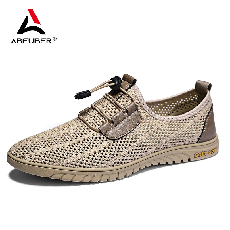 Summer Breathable Casual Mens Shoes Business Mesh Dress Mens Shoes Sports Shoes Soft Apartment Selling Summer Casual Shoes Moccasins 240611