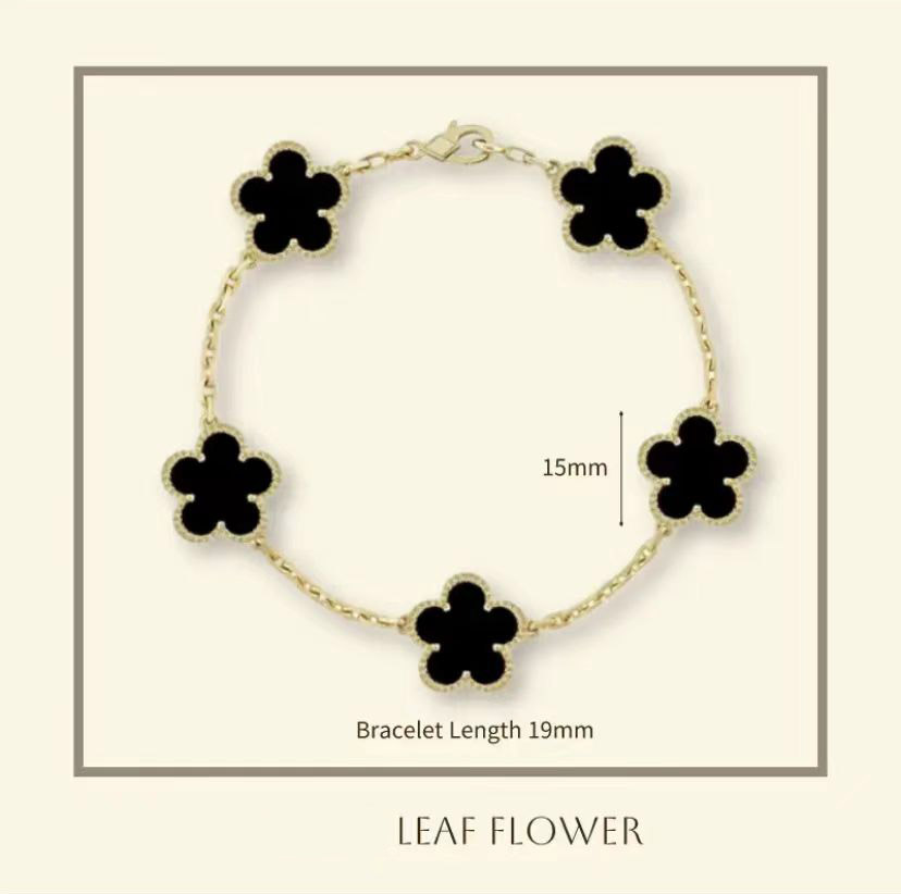 Clover Bracelet For Women Designer jewelry Leaf Bracelets Gold Sier Plate Agate Diamond Fashion Charm Chain Wedding Gift Party