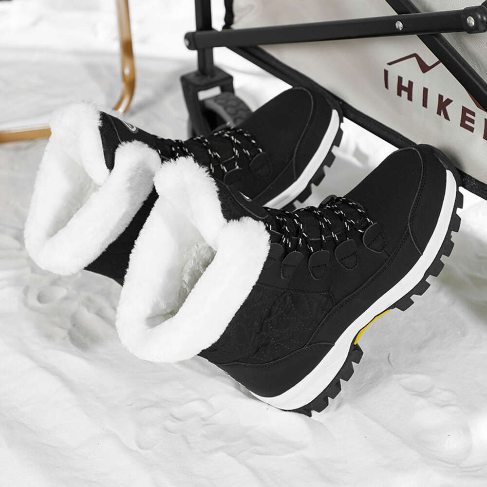 Winter snow boots new buckle men's and women's winter casual warm cotton shoes