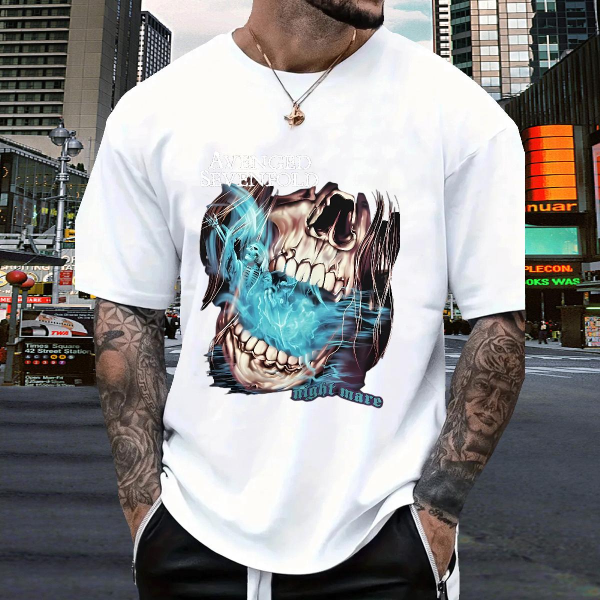 2024 Summer T shirt White Plus Size Men Tees Street Wear 180g Cotton Cool Design Tops Tees