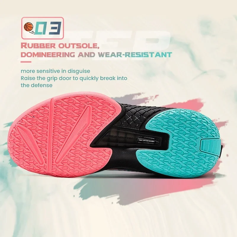 Xtep Raid Men's Basketball Shoes High Top Men Sneaker Antiskid Wear-resistant Student Sports Shoes Training Outdoor 879219120555