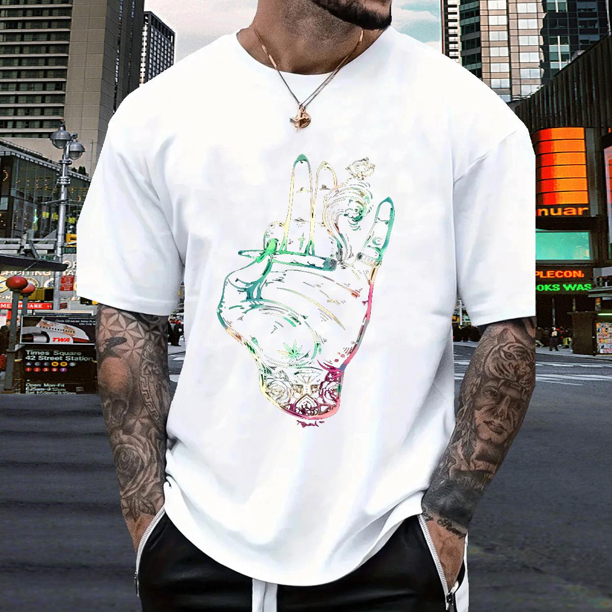 2024 Summer T shirt Anime Street wear Hip Hop Men Tops Tees Crew Neck Cotton Breathable Loose Fit