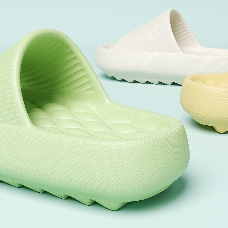 2023 Summer Non-Slip Flip Flops Thick Platform 4CM Men Bathroom Home Shoe Women Anti-Odor Soft Sole Light Sandals Cloud Slides