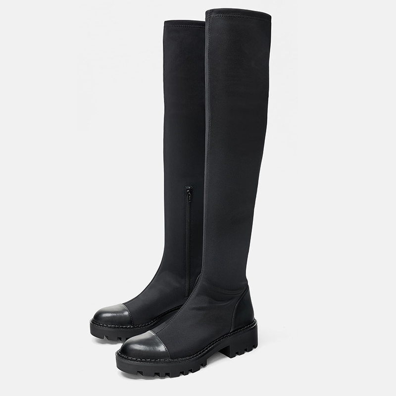 Women Sexy Sock High Over The Knee Long Boots Autumn Slim Stretch Fabric Winter Platform Botas Shoes Female 3365