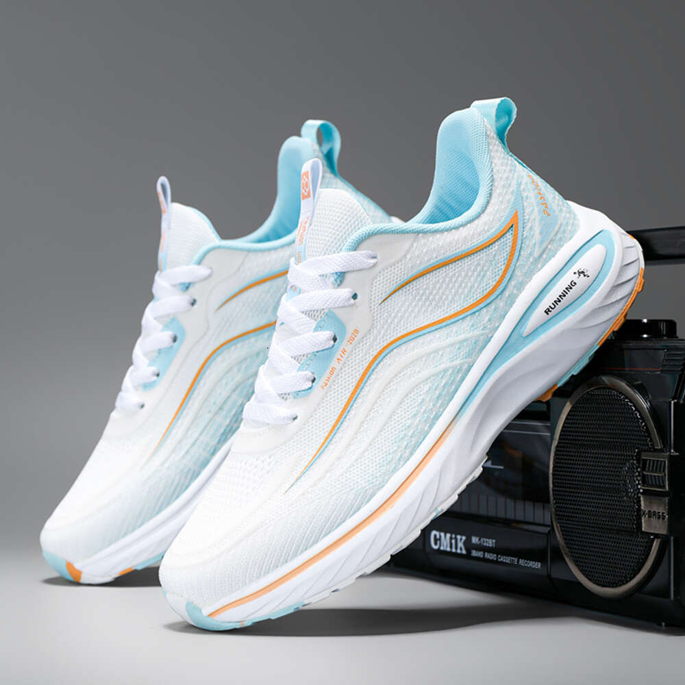 2024 New Mesh Sneakers Soft Bottom Lace up Men's Casual Breathable Non-slip Running Shoes