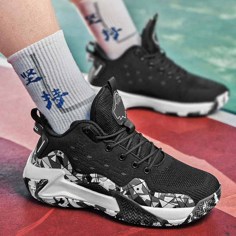 Big Size 48 Men Basketball Shoes Breathable Cushioning Non-Slip Wearable Sports Shoes Gym Training Athletic Basketball Sneakers