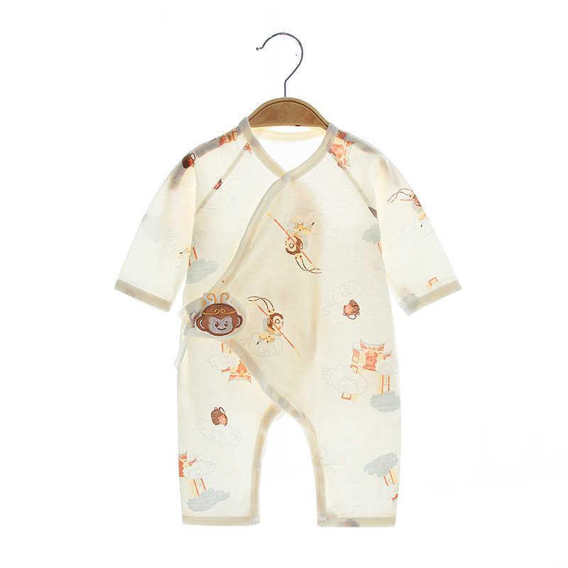 Baby Jumpsuits Rompers Newborn clothes Class A pure cotton summer new boneless thin baby butterfly clothes for going out Anyang children's clothi