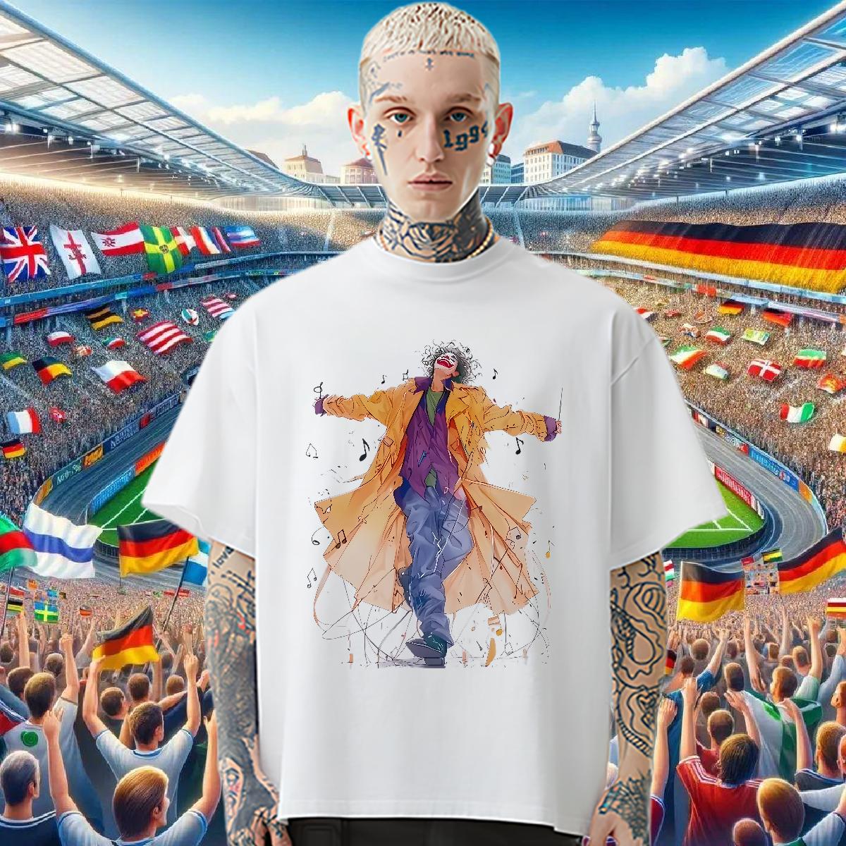 Designer Men Clothes T-Shirt Breathable Crew Neck Cotton Sport T-Shirts Plus Size Cartoon Classic Casual Tops