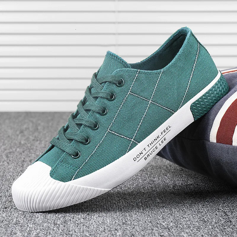Canvas Shoes for Men Green Plaid Flat Shoes Men Lace-up Breathable Casual Shoes Men Espadrilles zapatos hombre 240612