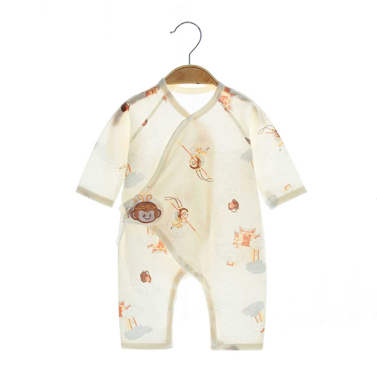 Baby Jumpsuits Rompers Newborn clothes Class A pure cotton summer new boneless thin baby butterfly clothes for going out Anyang children's clothi