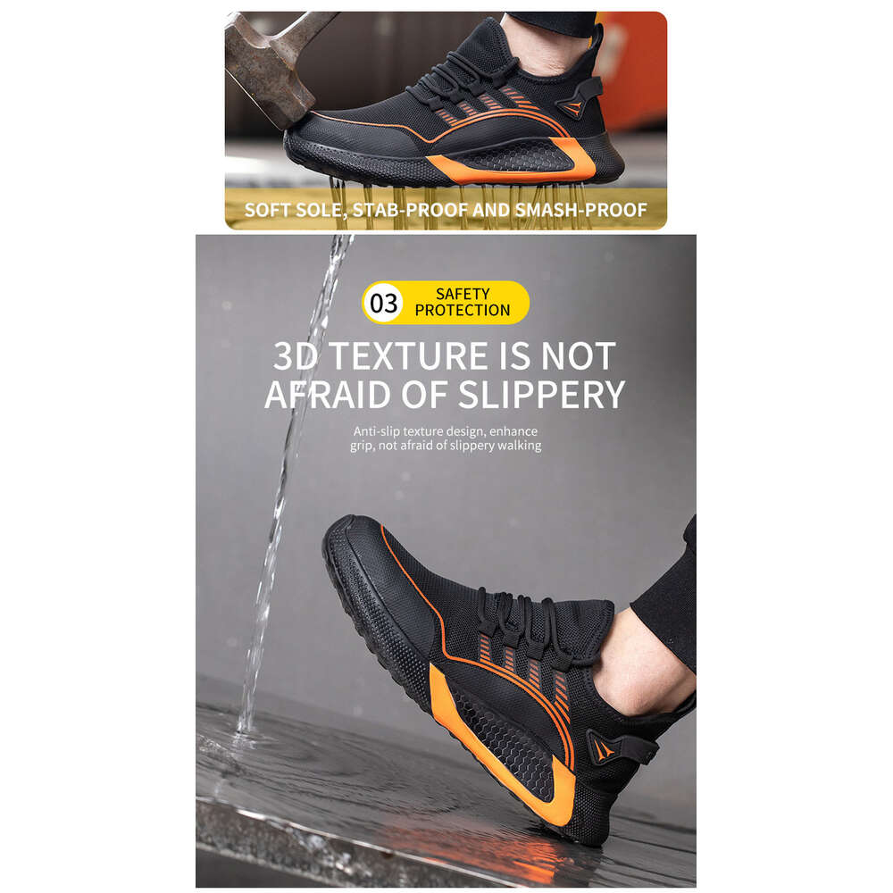 Lightweight Breathable Sports Boots S3 Anti-Smashing Anti-iercing Work Safety Shoes
