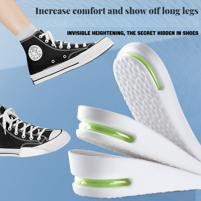 1Pair Orthopedic Height Increase Insole for Feet Sports Air Insoles Comfort Plantar Fasciitis Shoes Inserts Shock Absorbing Pads