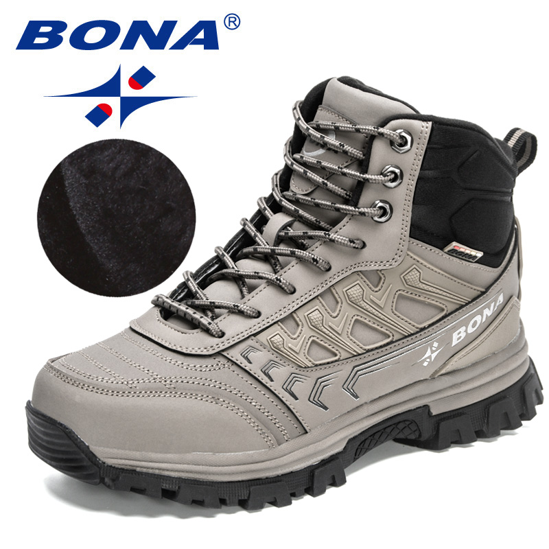 2023 BONA New Designers Brand Winter New Warm Men Plush Nubuck Snow Man Quality High Top Boots Manscuo Sneakers 2348 scuo