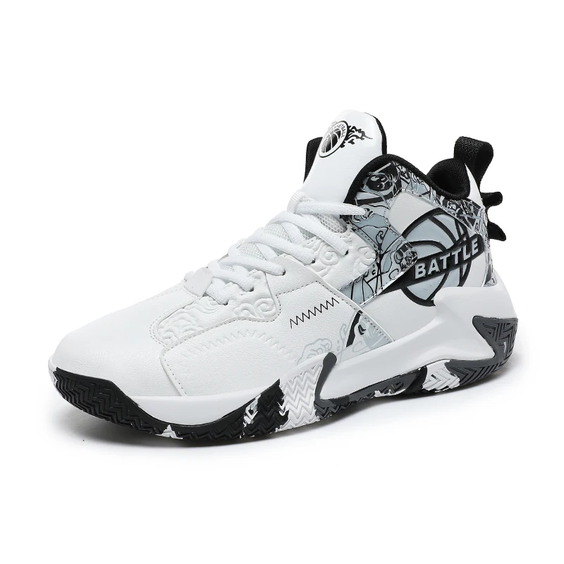 Men's Breathable Mesh Basketball Shoes for Outdoor Sports