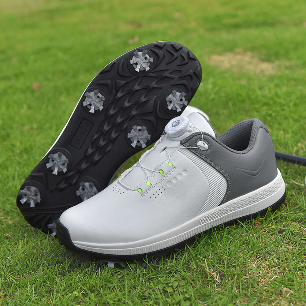 2023 Breathable Waterproof Non-slip Custom Quick Lacing Men Golf Shoes Spike Less Big Size 47