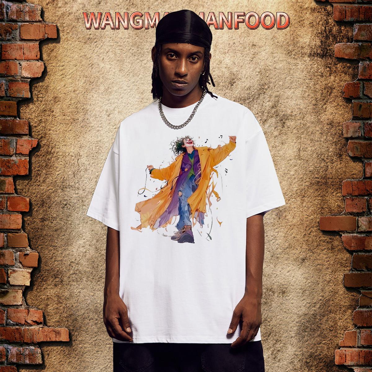 New T-Shirts for Men DIY Printed Men Tops Tees Hip Hop Round Neck Short Sleeve Loose Fit Tshirts