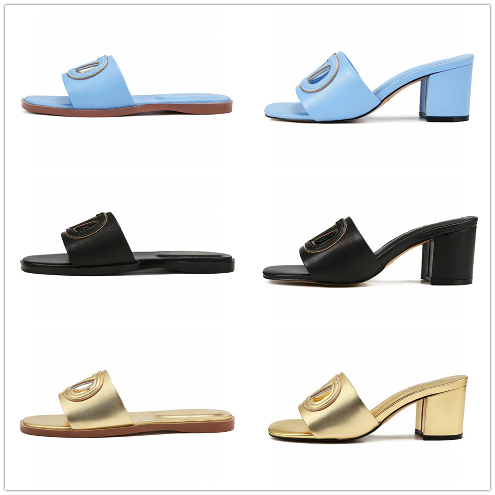 Senior designer designs women's slippers, leather sandals, flat bottomed mule slippers, patented beach sandals, rubber soles, summer flat shoes, high heels, shoelace box