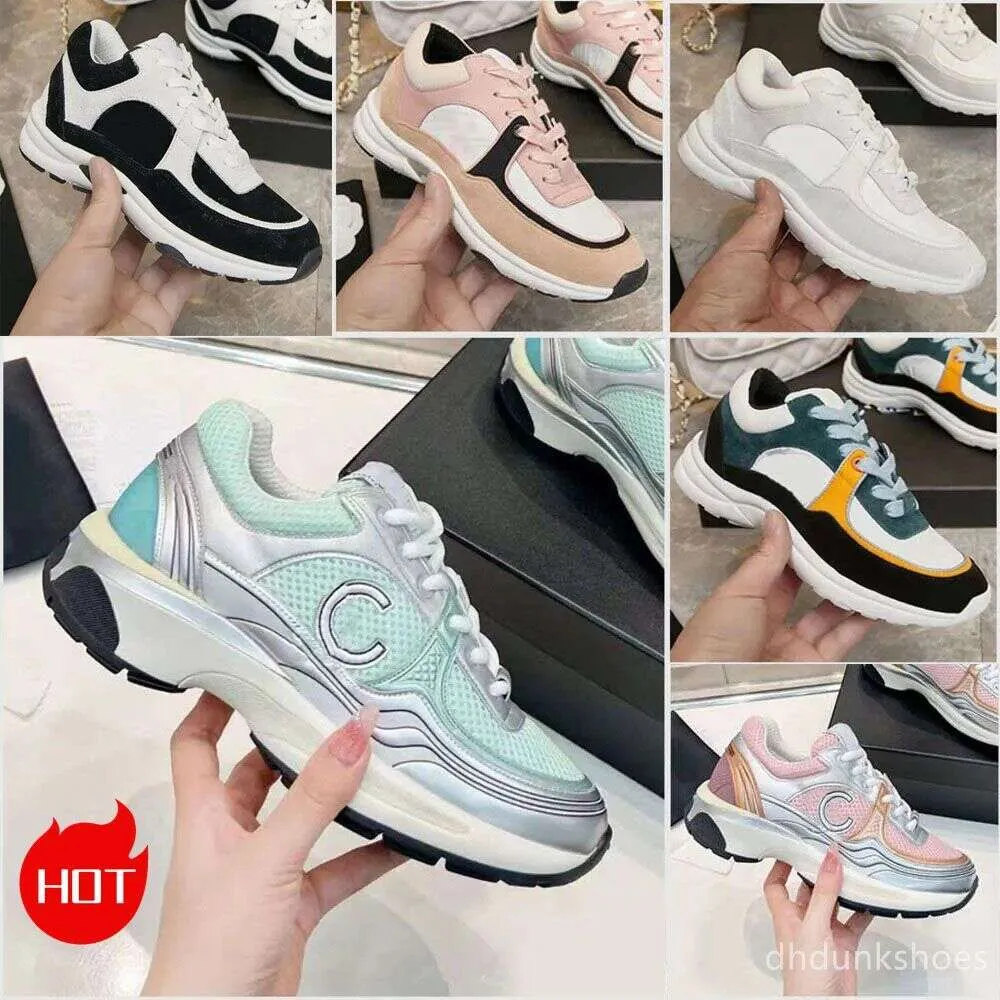 2024 Designer Running Shoes brand luxury shoe channel Sneakers Womens lace-up Casual shoes Classic Trainer Sdfsf Fabric Suede Effect City gsfs size with box