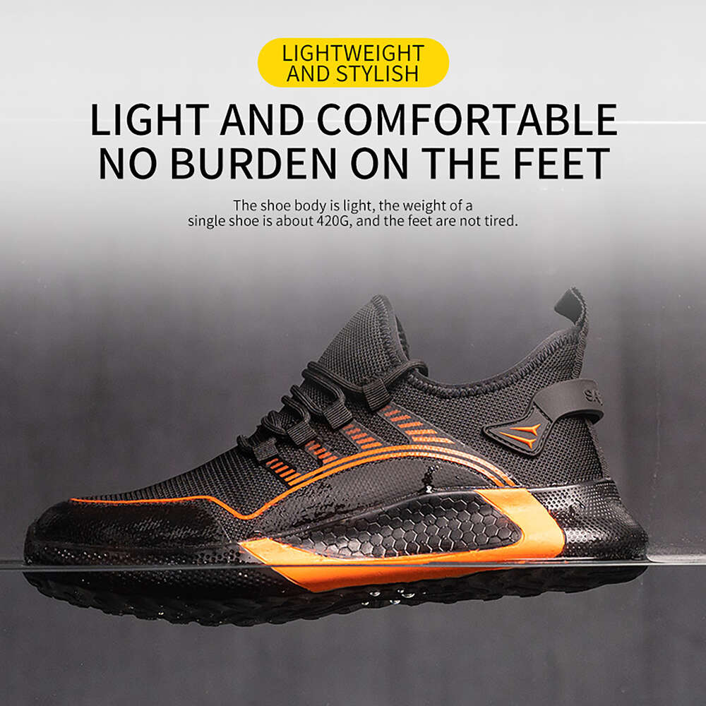 Lightweight Breathable Sports Boots S3 Anti-Smashing Anti-iercing Work Safety Shoes
