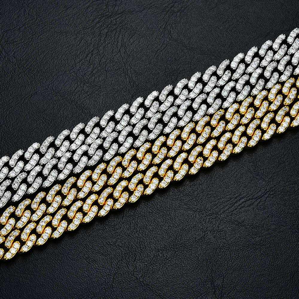 Jwy Fashion Hip Hop Brass Luxury Cuban Link Chain 8mm Iced Out Cuban Chain Necklace Jewelry