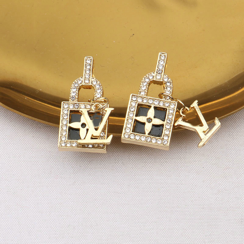 Fashion Stud Earring Crystal Brand Gold Plated Earrings Women Jewelry Accessory Christmas Gifts