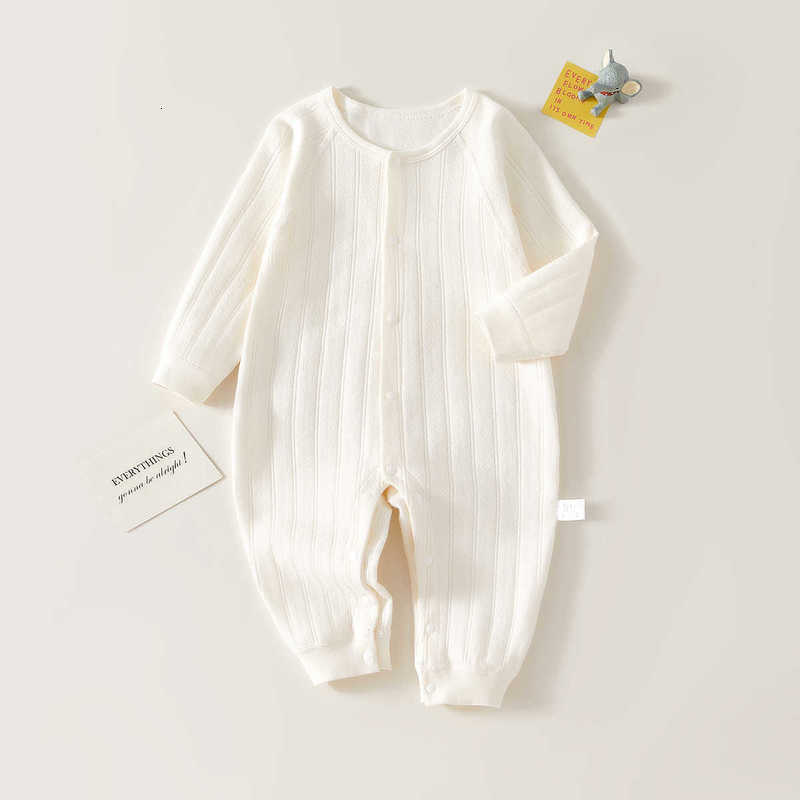Baby Jumpsuits Rompers Baby spring and pure cotton Class A boneless long sleeved pajamas all cotton baby clothes four seasons outdoor climbing clothes