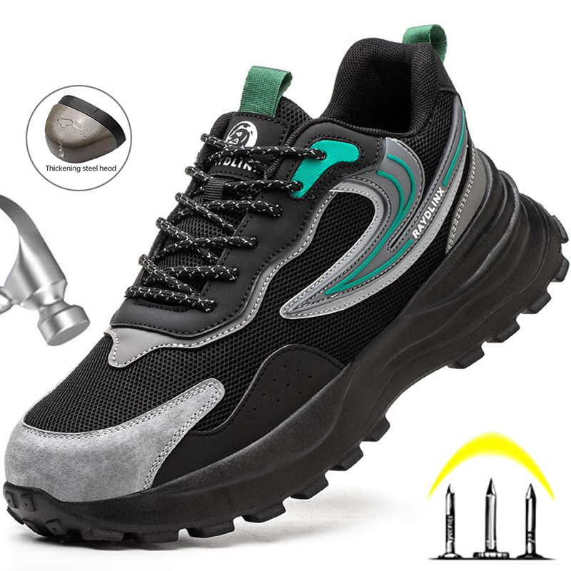 Sneakers Breathable Steel New Toe Anti-Smash Protective Work Men Women Indestructible Shoes Safety Boots 1249