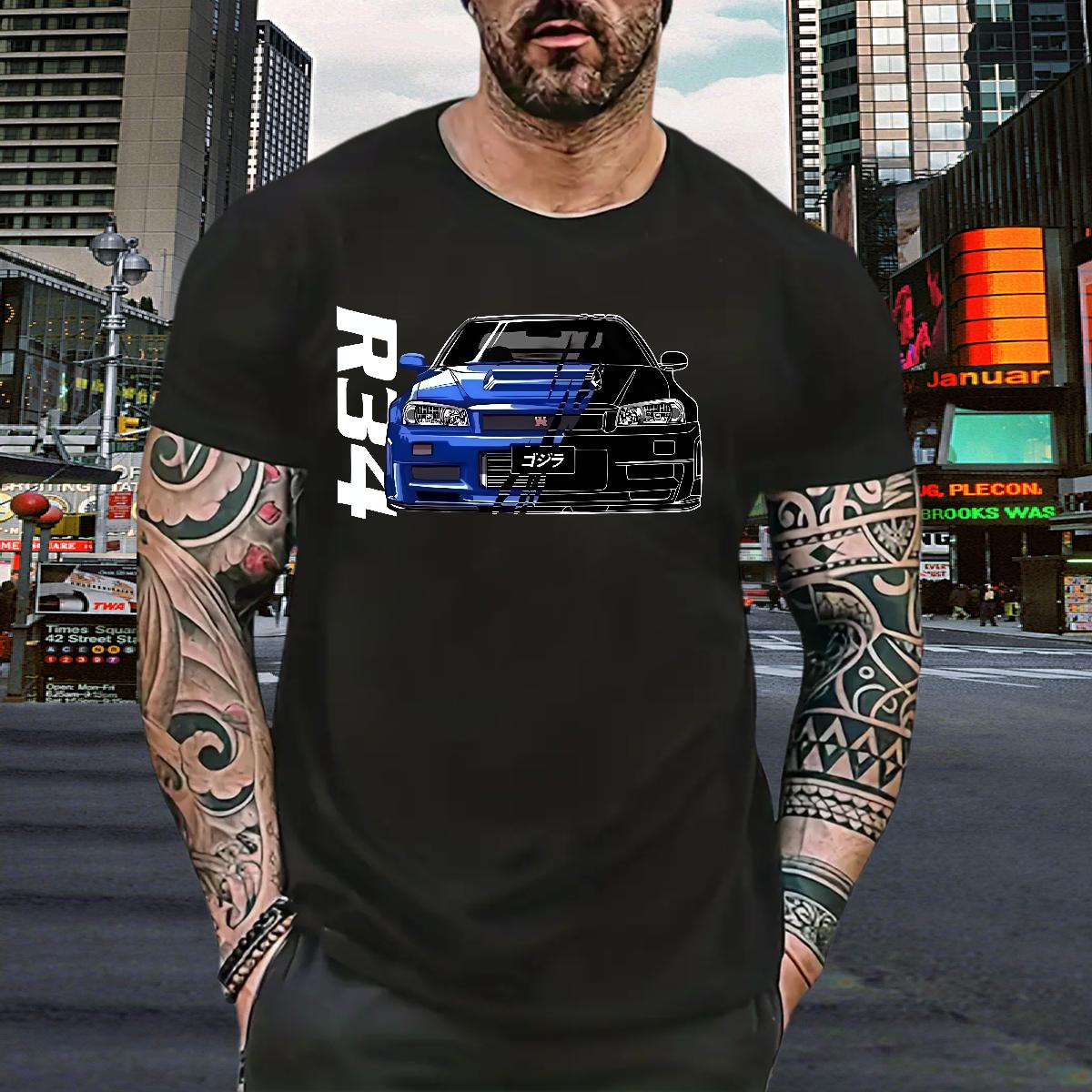 2024 New Mens T Shirts Anime Print Daily Wear Men Clothes T-Shirt Cotton Breathable Classic