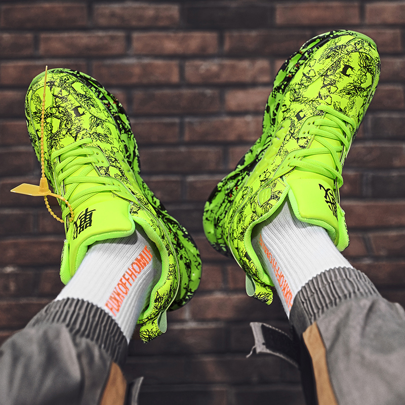 Men Casual Sneakers Graffiti Blade Platform Chunky Sneakers Men Sport Shoes Running Tennis Shoes Male Basketball Shoes Size 46