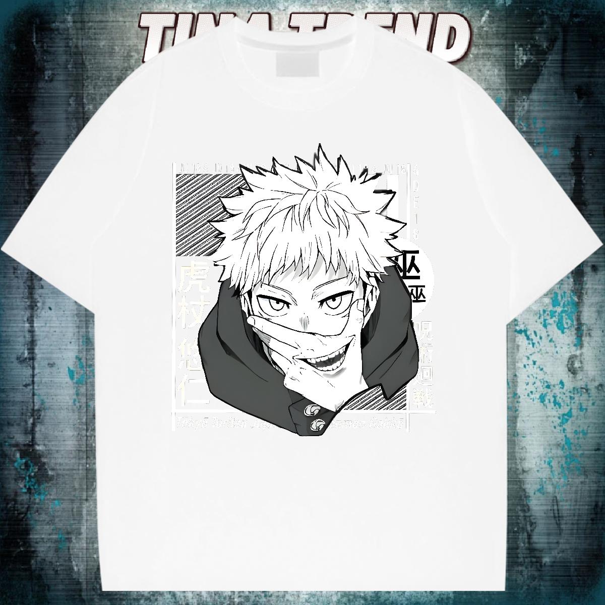 Fashion T shirt DIY Anime Hip Hop Street Men Tshirts Short Sleeve Cotton O-Neck 5A