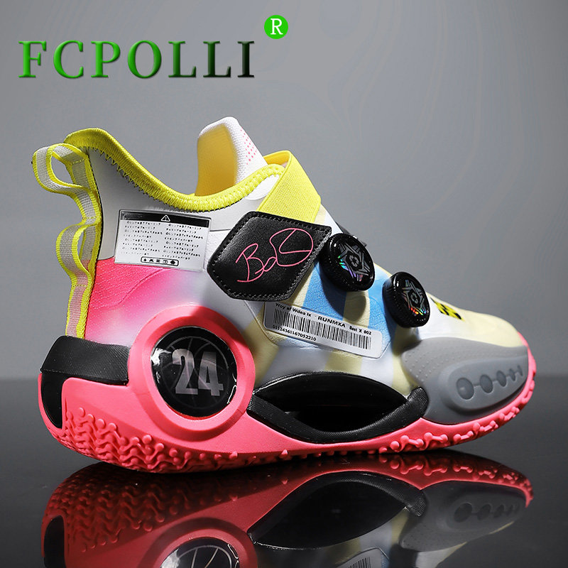 Super Cool Basketball Shoes Boy Quick Lacing Outdoor Sport Shoe Unisex Anti-Slippery Basketball Boots Men Women Gym Shoe