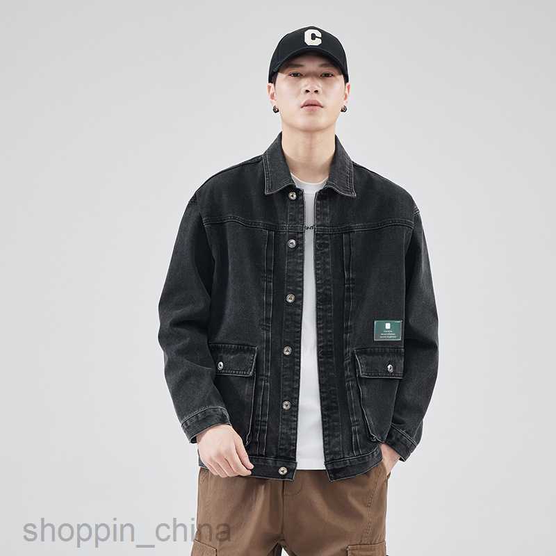 Men's Jackets Coats Men's denim jacket new spring and autumn season handsome washed oversized work jacket upper garment