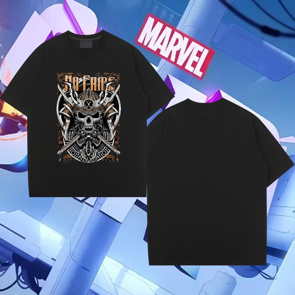 Loose Fit T shirt Summer Casual Cotton O Neck Short Sleeves Tshirt for Man Woman Wholesale Skull Tops Tees