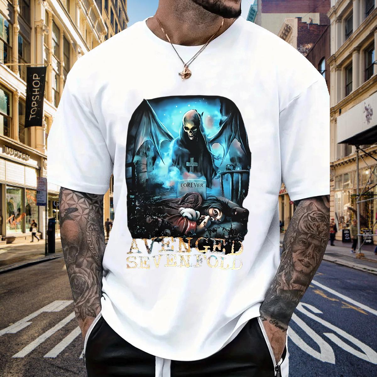 Brand T-Shirts for Men Hip Hop Cotton Breathable Soft Men Clothes T-Shirt Fashion Design Graphic Wear