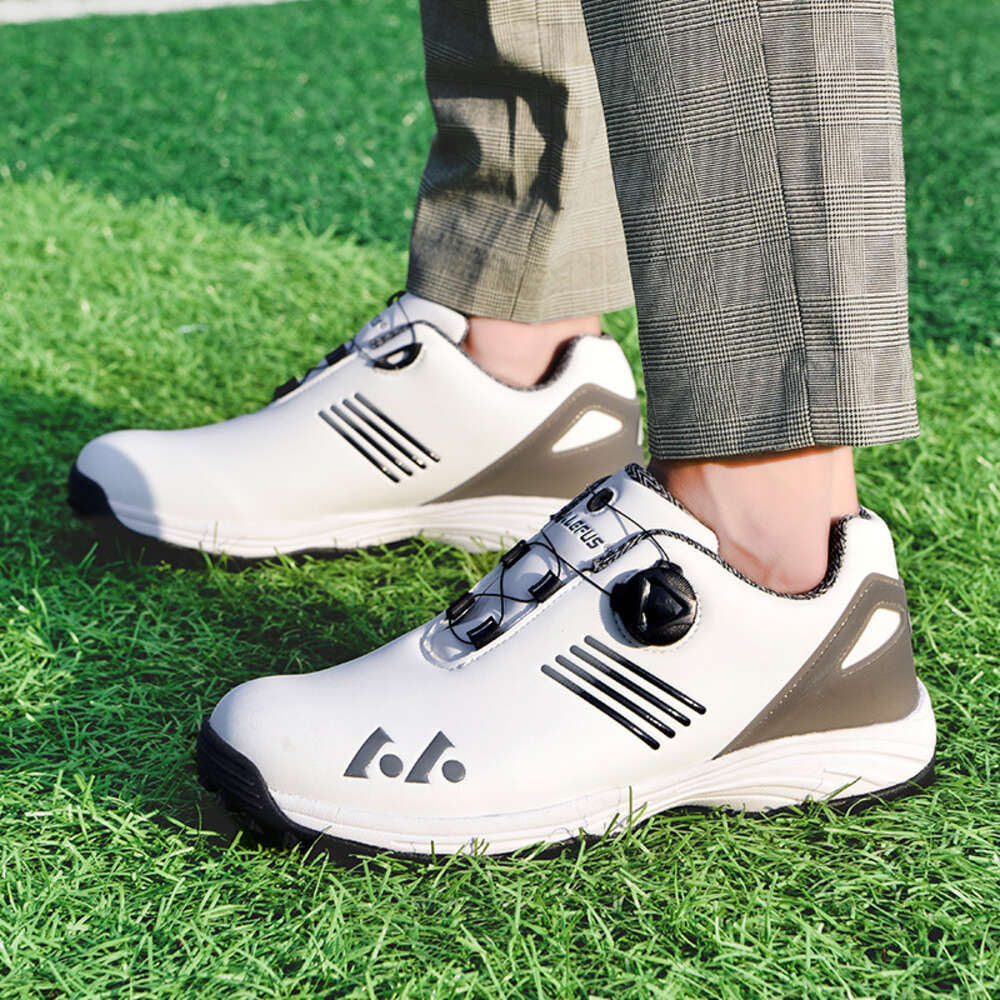 Wholesales Microfiber Leather Non-slip Rotation Shoelace Professional Men Golf Shoes