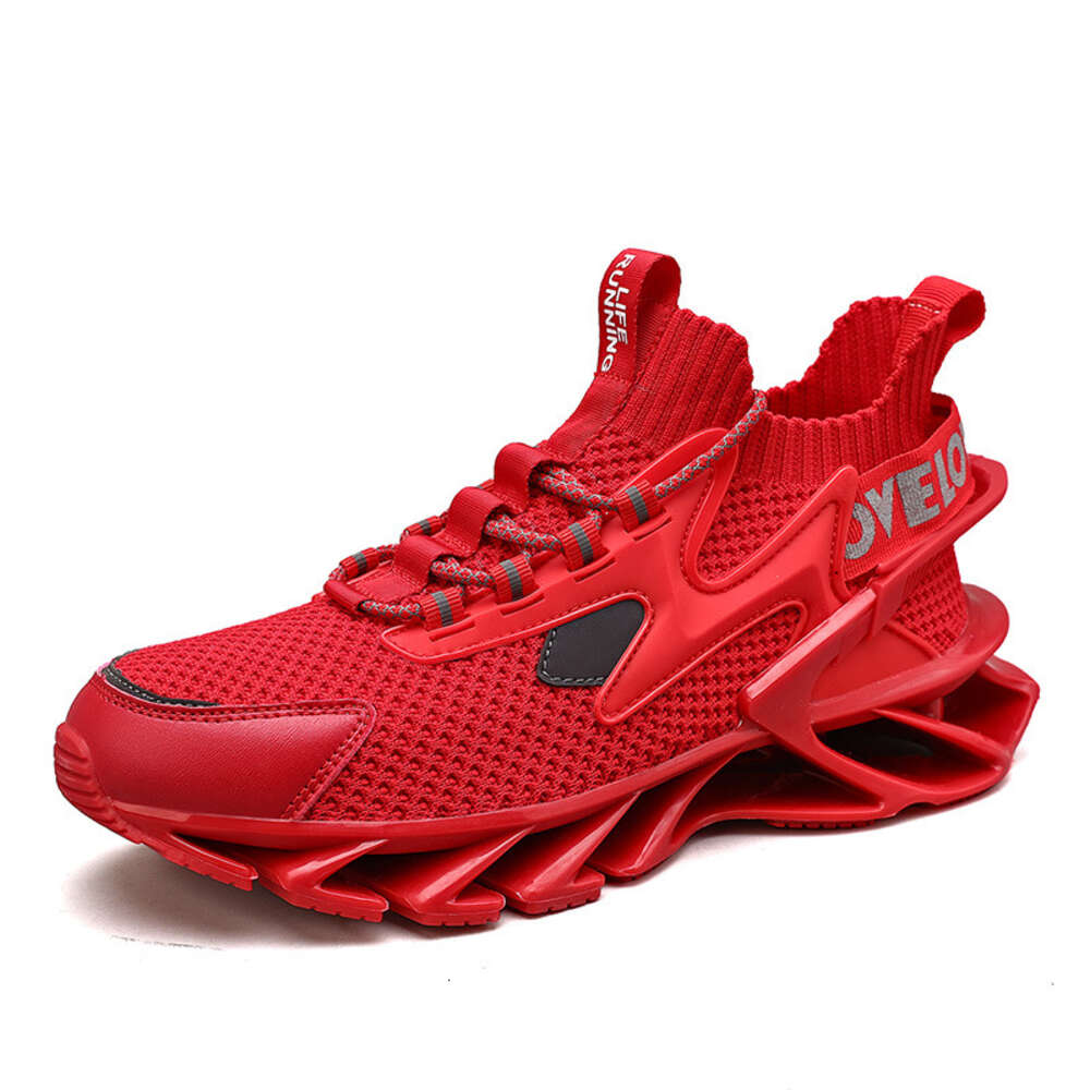2023 PVC Large Blade Sole Summer Flying Weaving Breathable Men's Sneakers Fashion Running Shoes