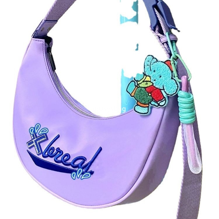 Soft PU material high-quality dumpling crescent waist bag popular this year new spring and summer high-end and versatile crossbody bag for women