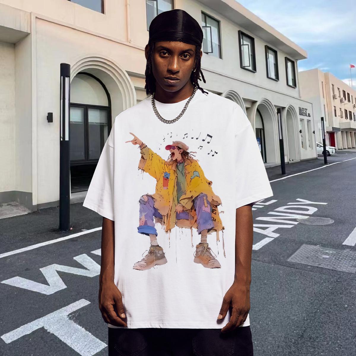 Designer Fashion Mens T Shirts Round Neck Short Sleeve High Street Hip Hop Mens Tshirts DIY Printed 5A Clothings