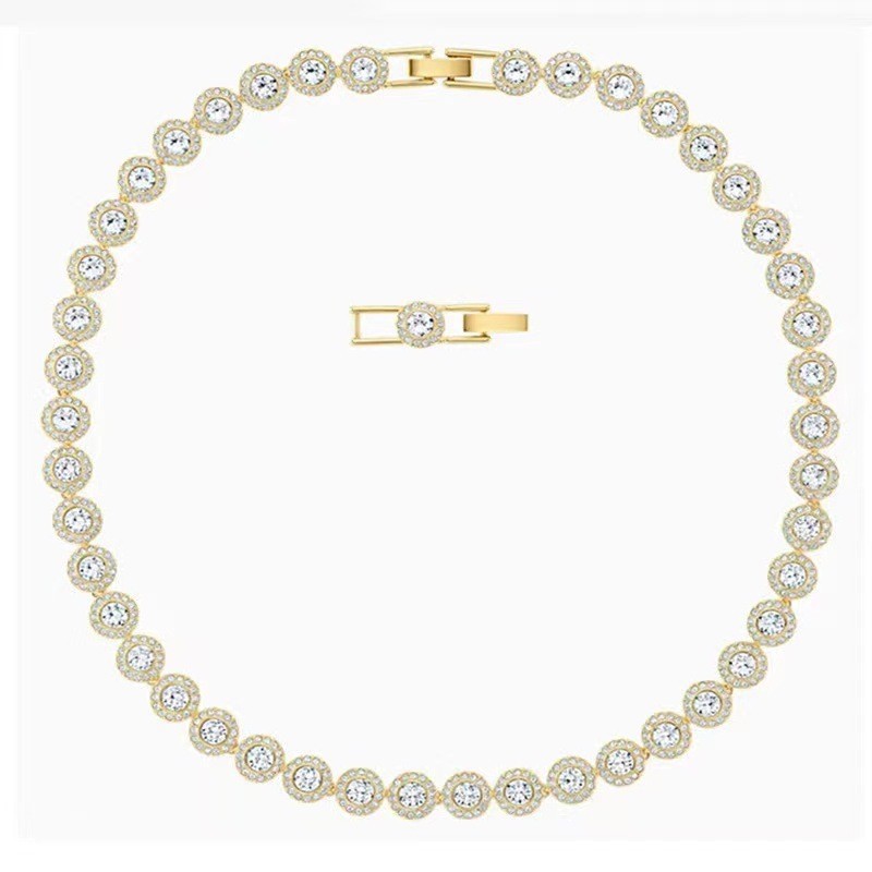 Dia necklace for woman angelic bracelet designer AAA beads moissanite pendant jewelry plated gold bracelets necklaces zl212