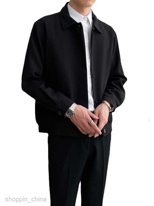 Men's Jackets Coats Spring and Autumn New Style Man Casual Apricot Collar Jacket Loose Fashion Short Silhouette Coat Top Men