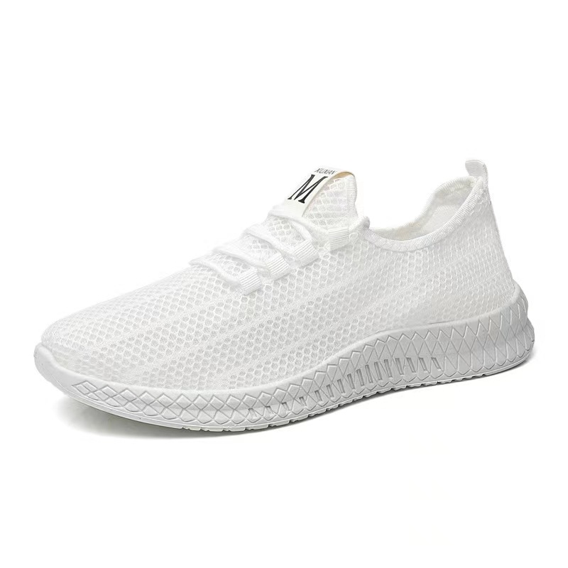 Summer Breathable Running Shoes Men Sneakers Black White Mesh Shoes Outdoors Sports Trainers