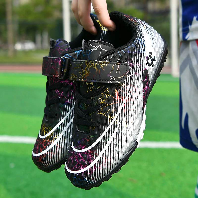 Children Soccer Shoes Futsal Hall Football Boots Kids Cleats Grass Sneakers Boys Girl Outdoor Athletic Training Sports Footwear