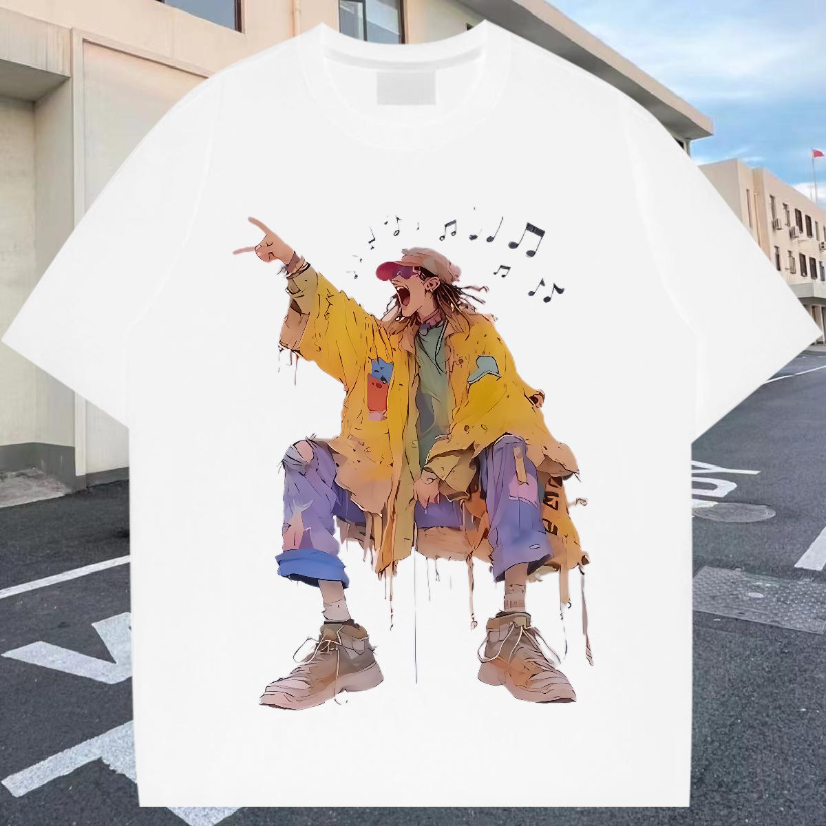 Designer Fashion Mens T Shirts Round Neck Short Sleeve High Street Hip Hop Mens Tshirts DIY Printed 5A Clothings