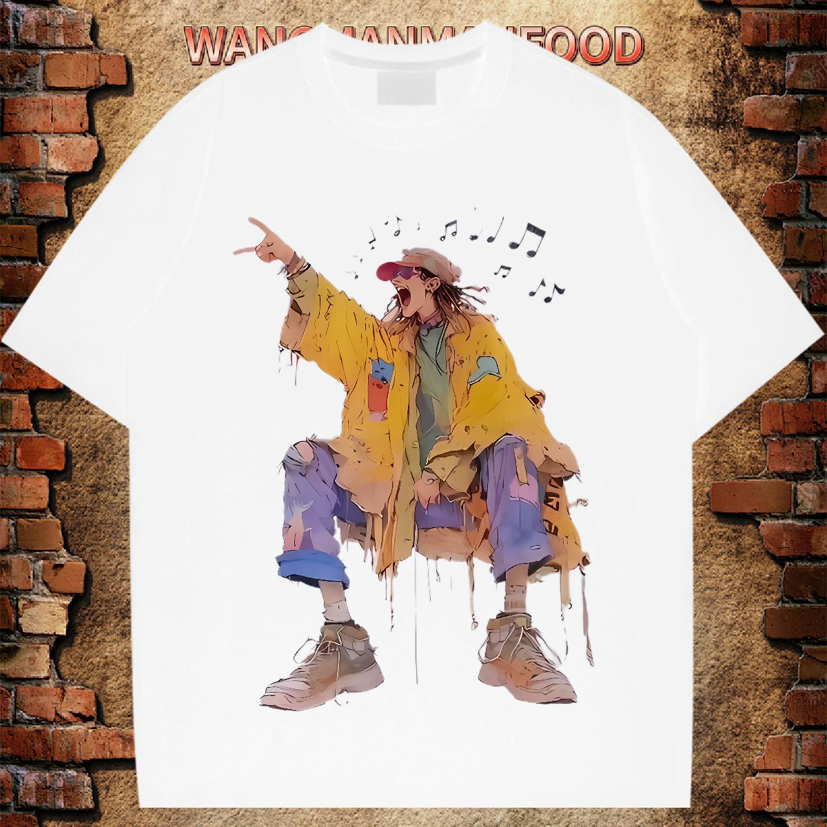 DIY T-Shirts Floral Print Mens Tshirts Daily Wear Cotton O Neck Short Sleeves 5A Tops