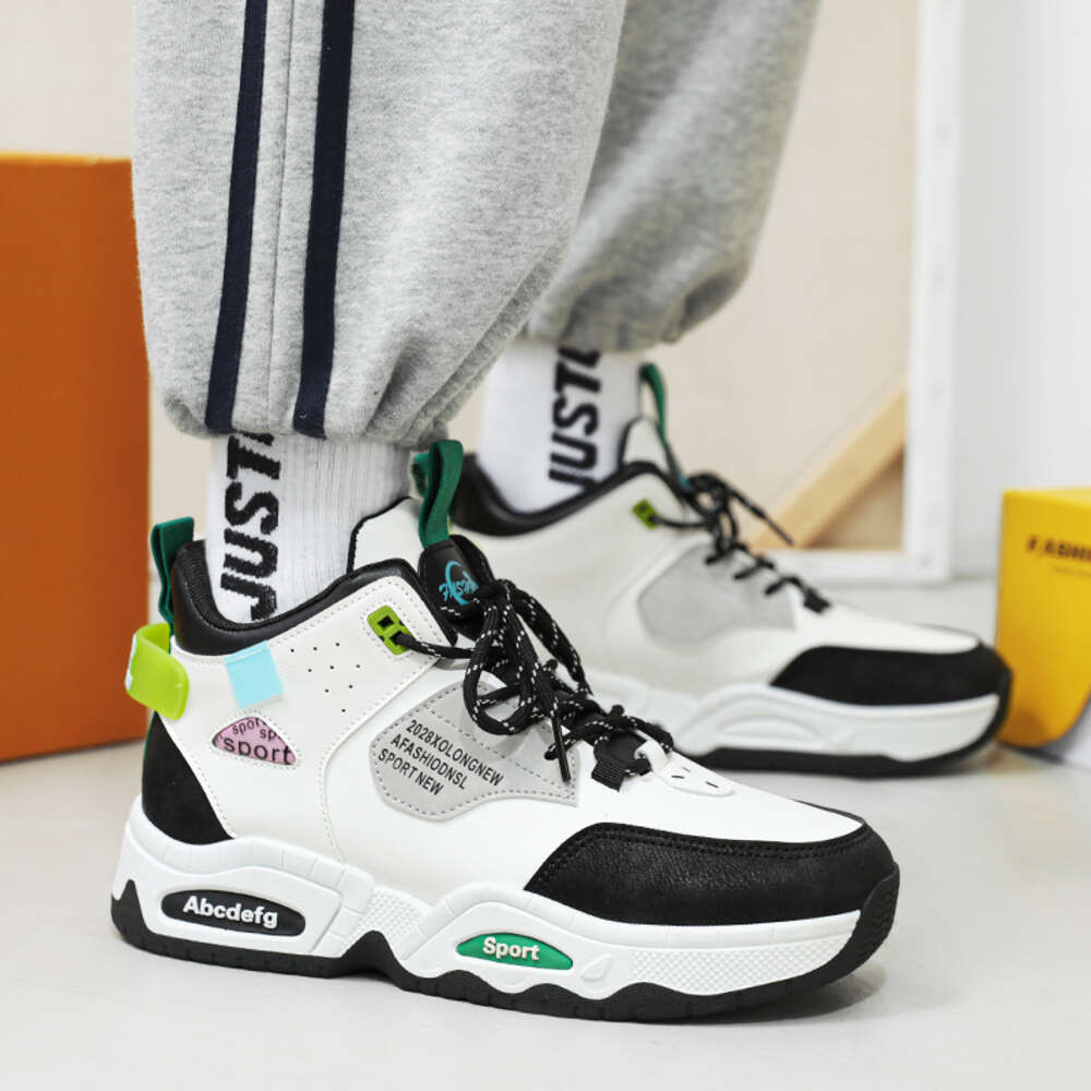 New high-top casual new shees non-slip bread shoes fashion lace-up men's sneakers